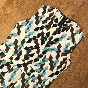 Marni Winter Edition 2012 Abstract Geometric Sleeveless Peplum Blouse Size EU 40